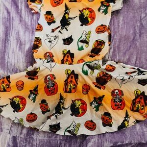 Halloween Themed Dress with Spooky Prints